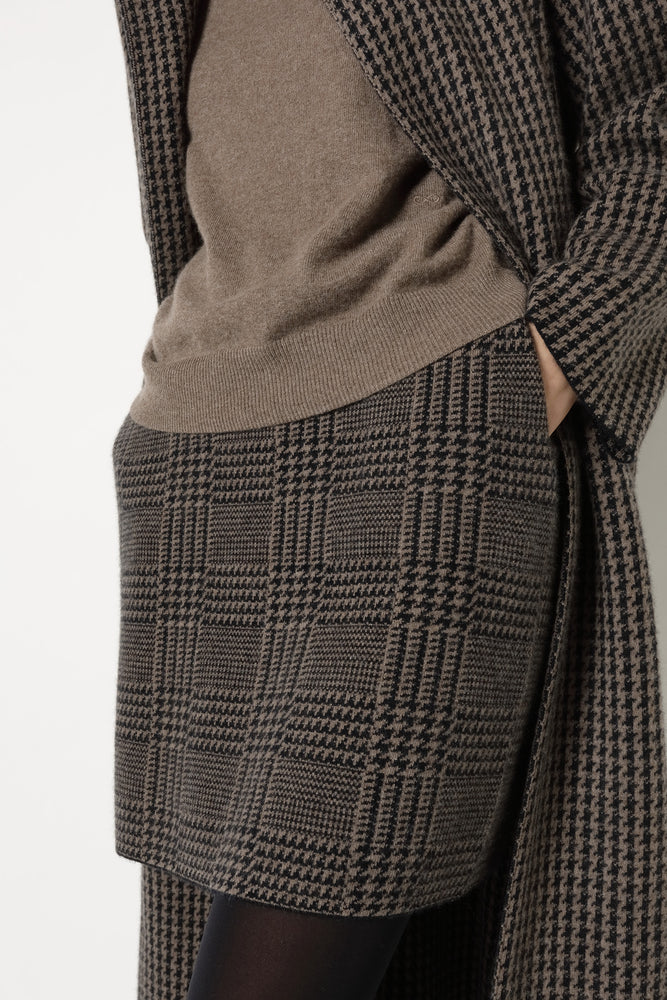 glencheck slip on skirt