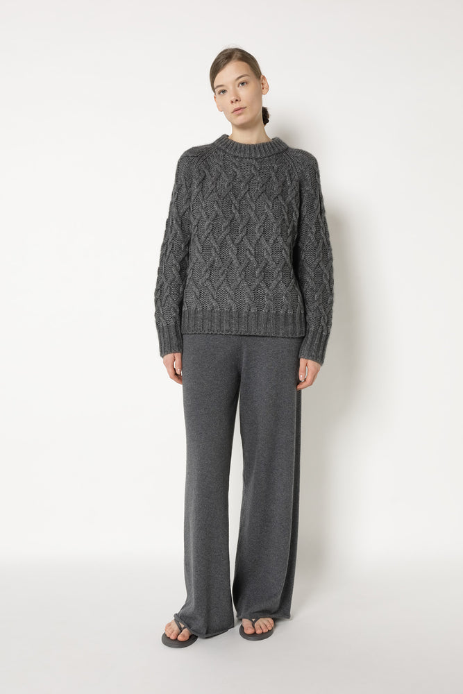 cosy argyle cable jumper