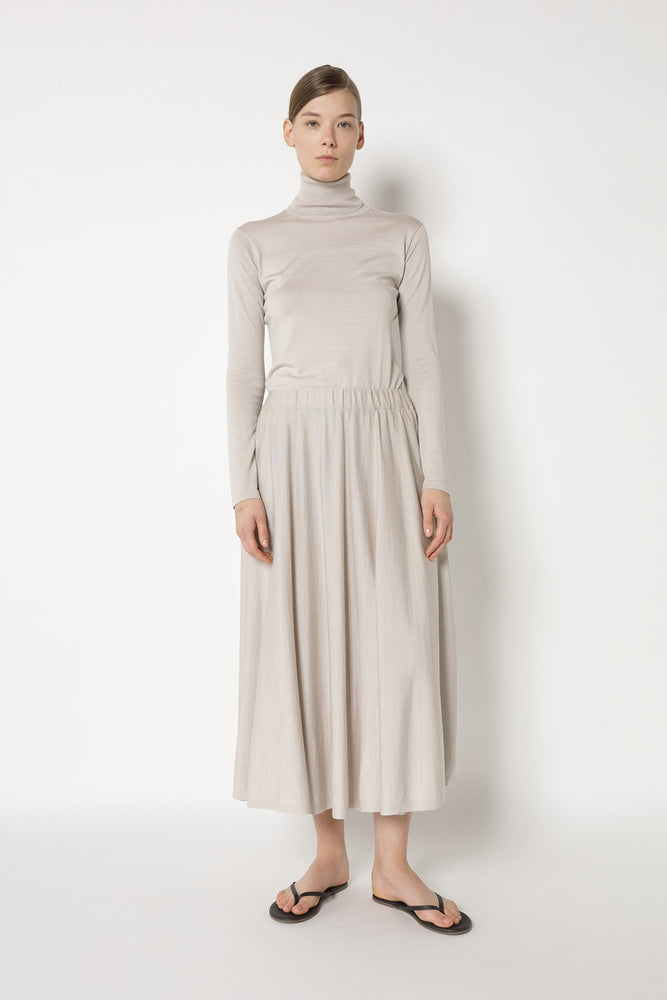 silky slip on circle skirt
