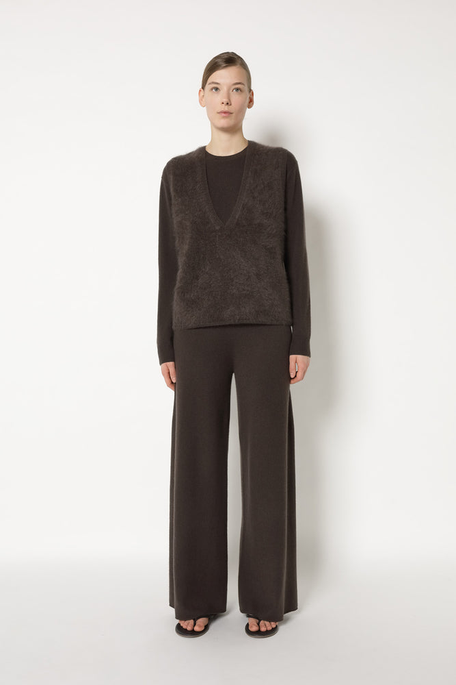 furry deep V slipover