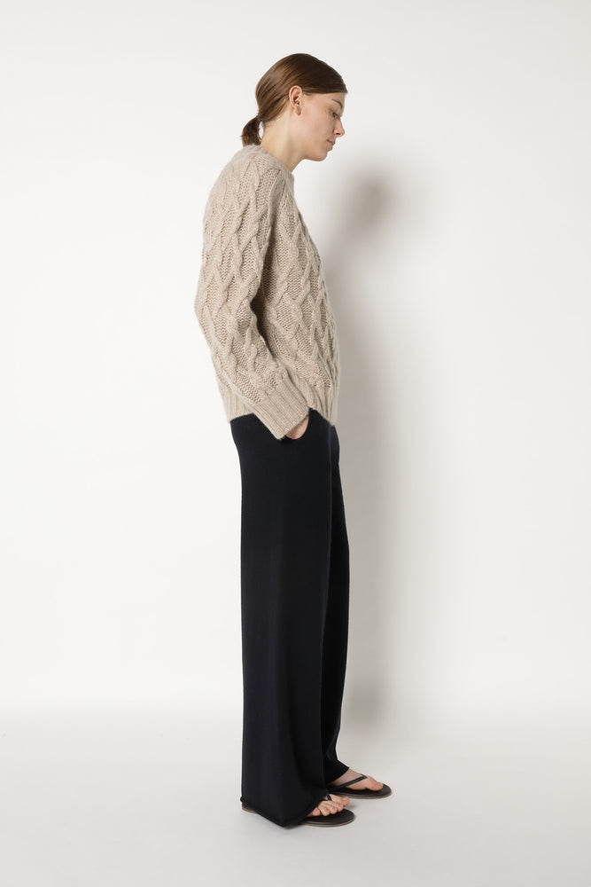 cosy argyle cable jumper
