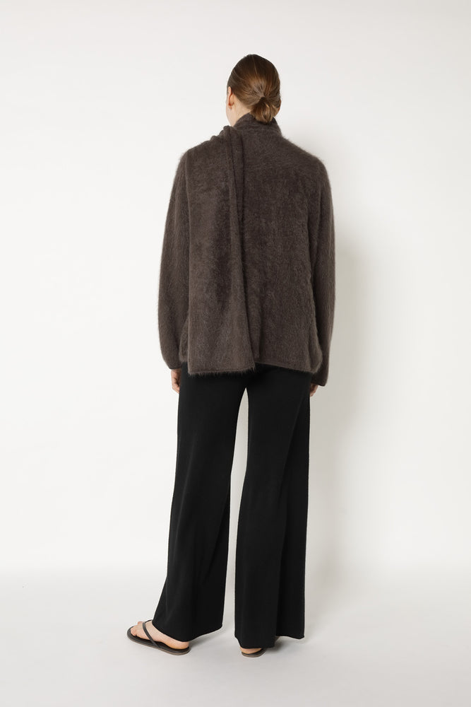 furry scarf jacket