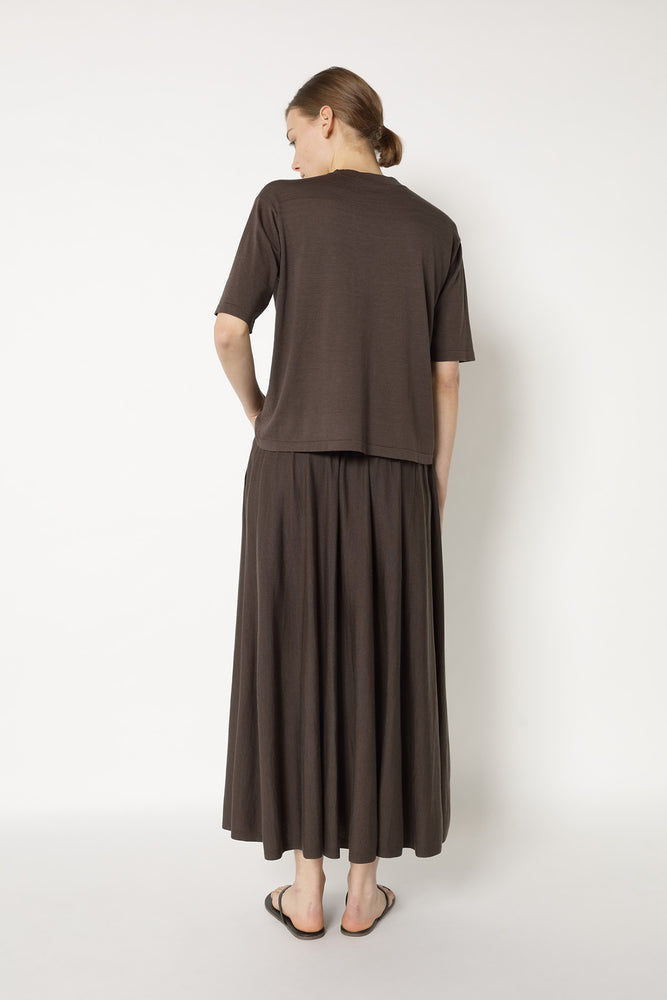 silky slip on circle skirt