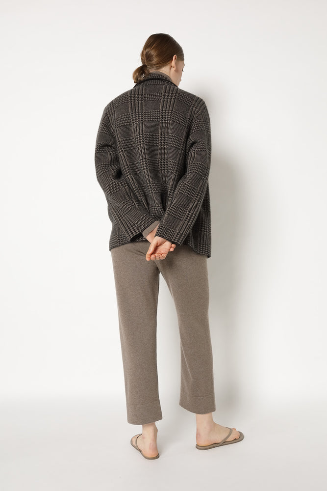 glencheck caban jacket