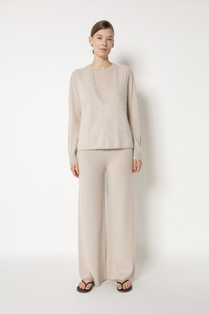 furry deep V slipover