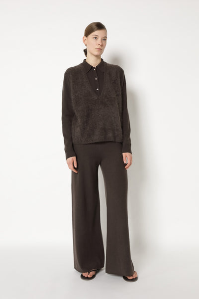 furry deep V slipover