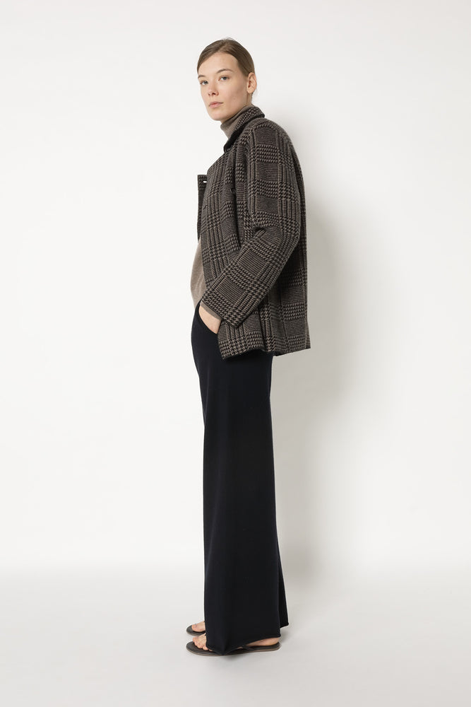 glencheck caban jacket