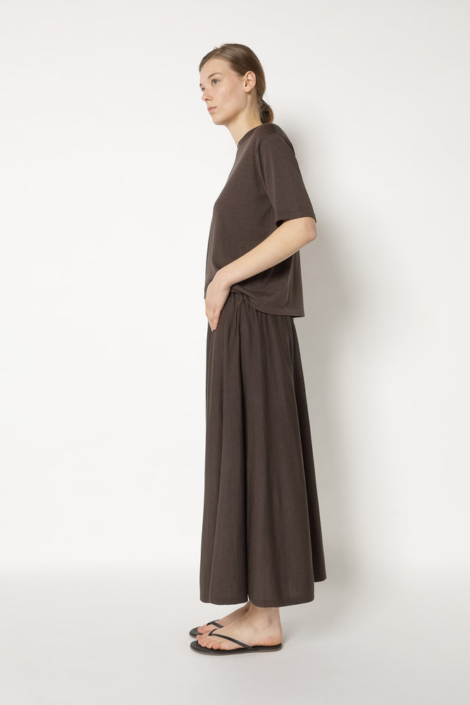 silky slip on circle skirt