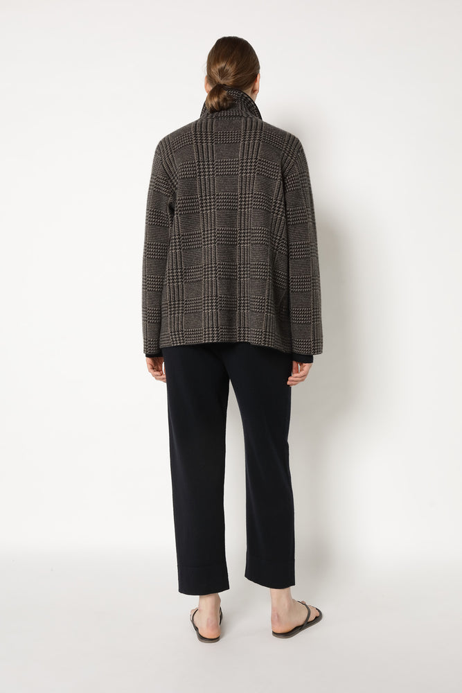 glencheck caban jacket