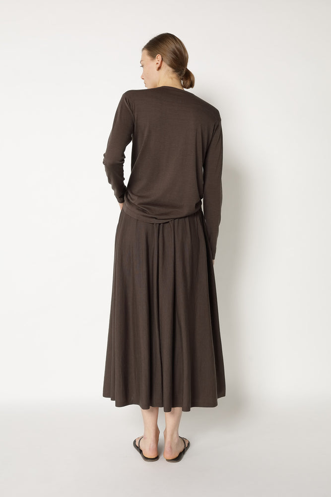 silky slip on circle skirt