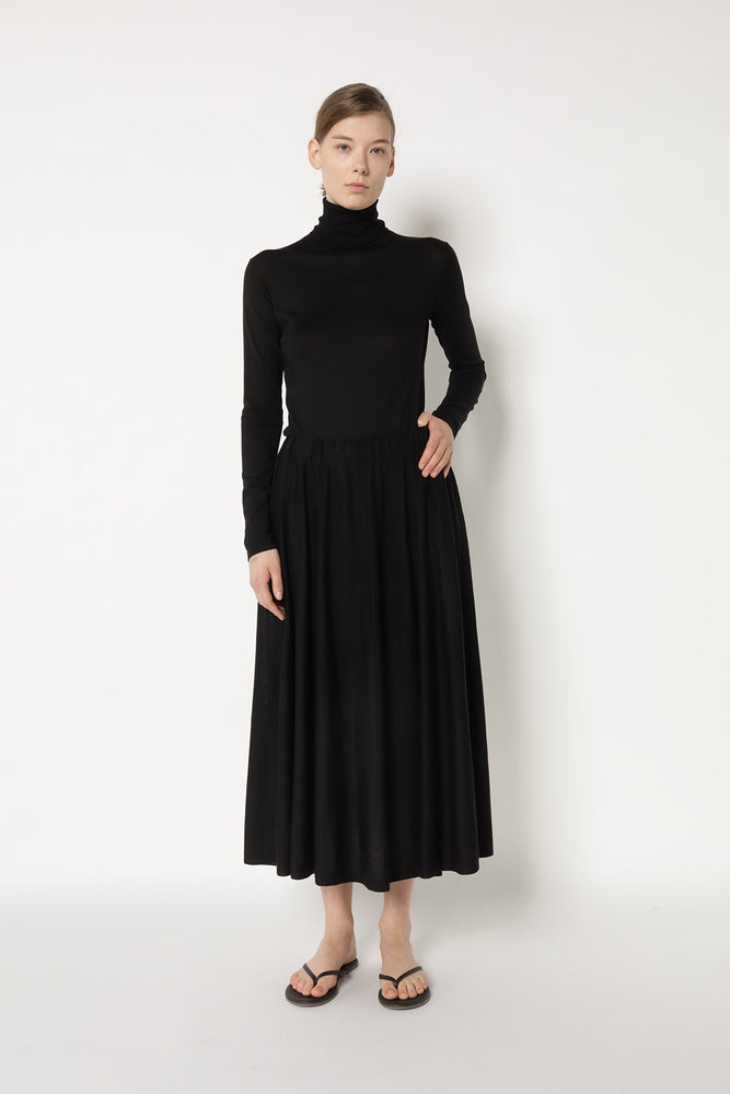silky slip on circle skirt