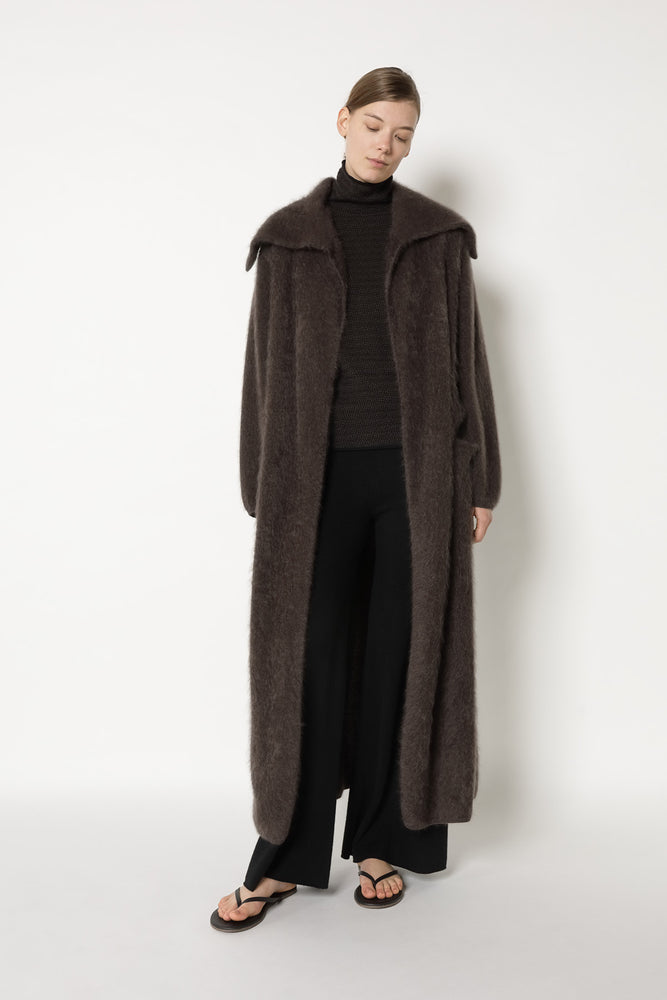 furry maxi coat