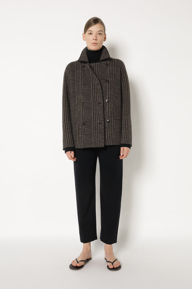 glencheck caban jacket