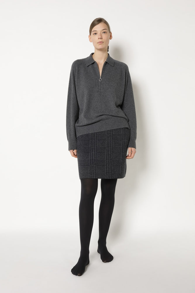 comfy zipped polo jumper
