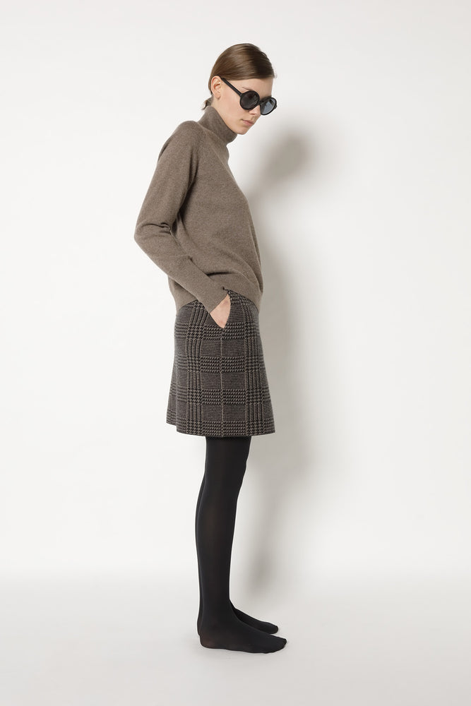 glencheck slip on skirt
