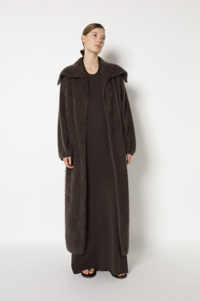 furry maxi coat