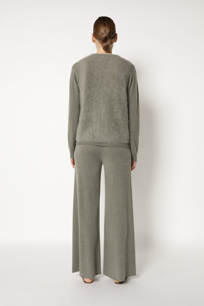 furry deep V slipover