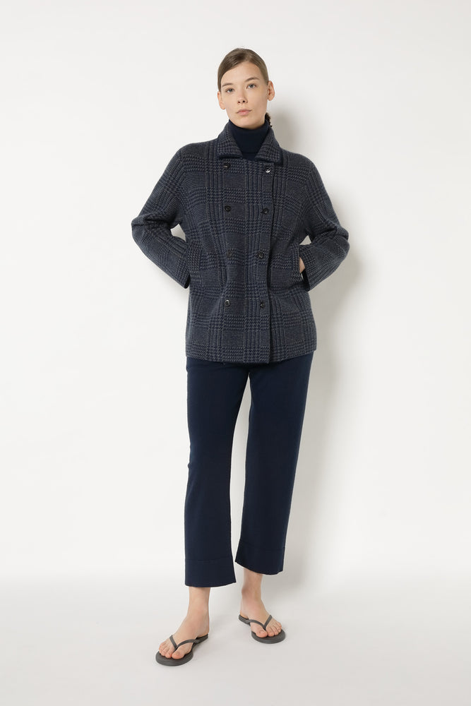 glencheck caban jacket