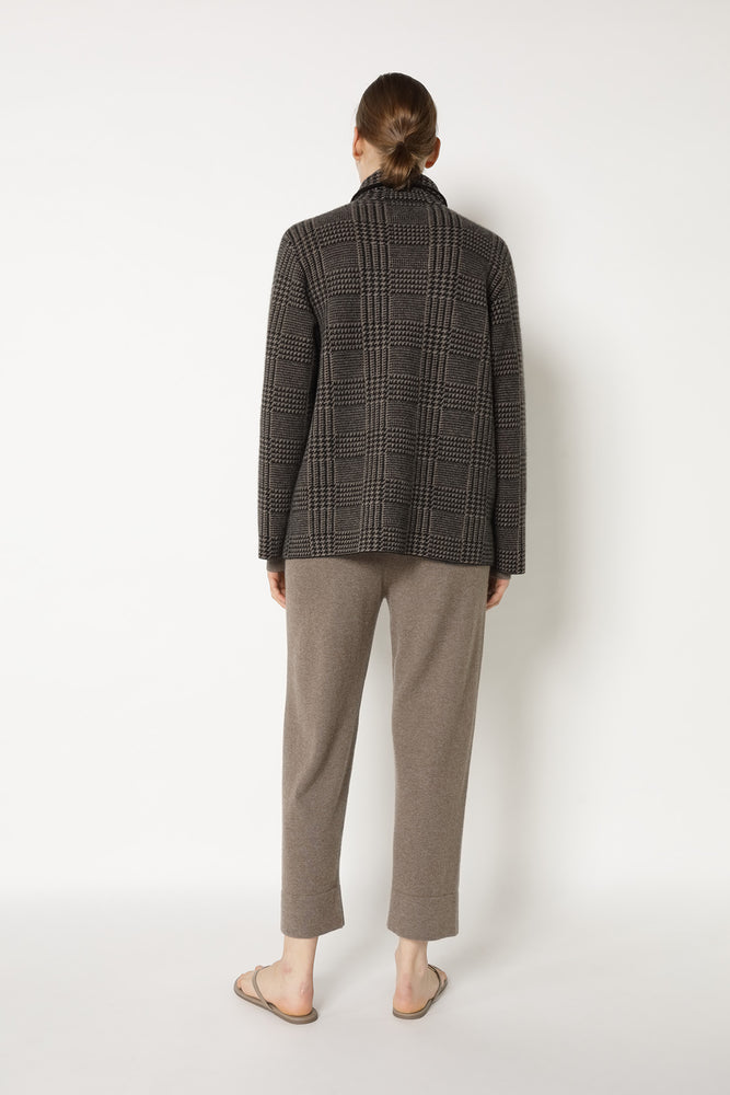 glencheck caban jacket