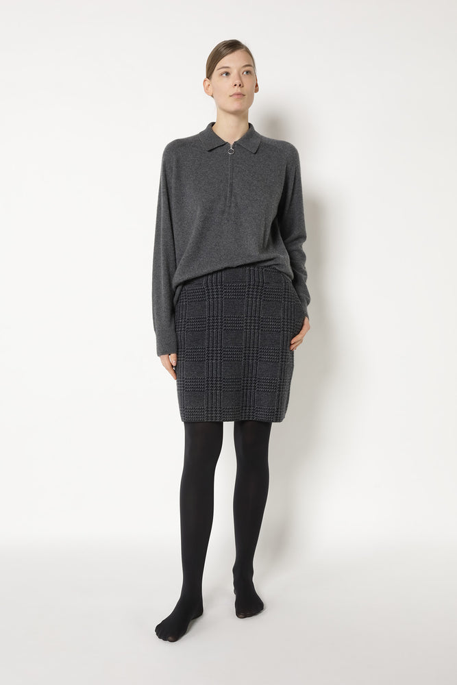 glencheck slip on skirt