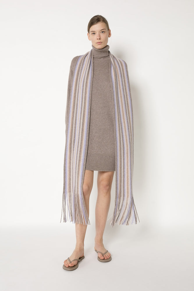 mouliné wrap scarf