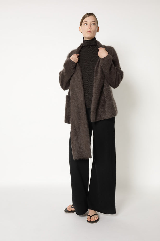 furry scarf jacket