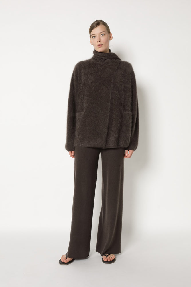 furry scarf jacket