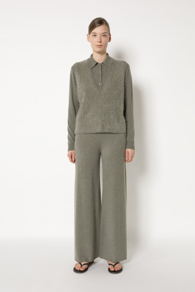 furry deep V slipover