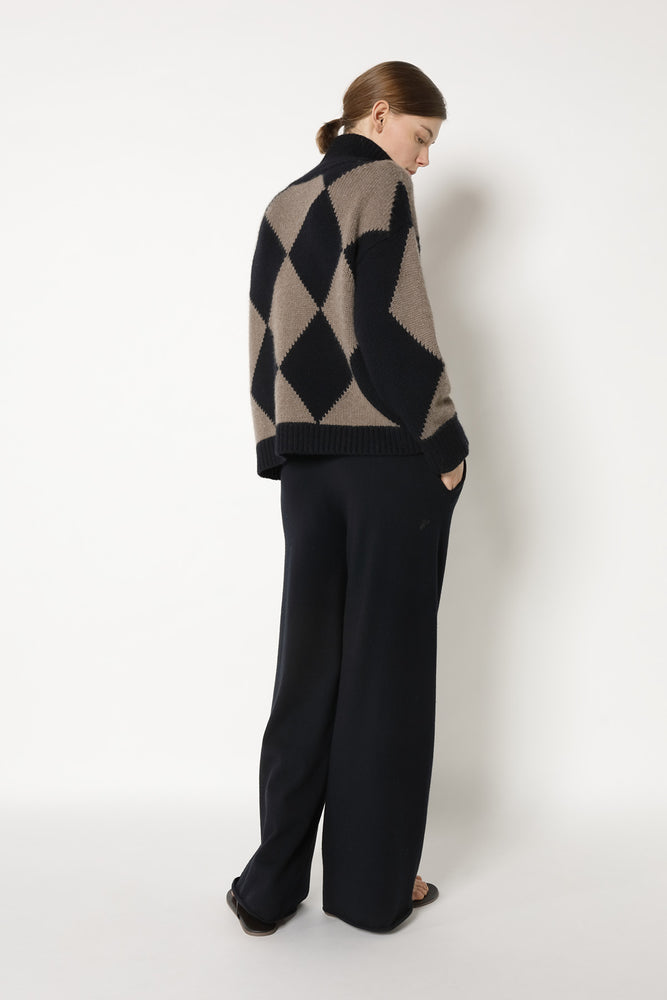 comfy argyle intarsia jumper