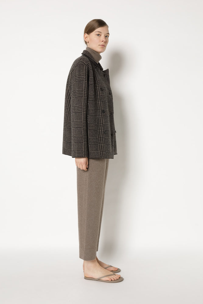glencheck caban jacket