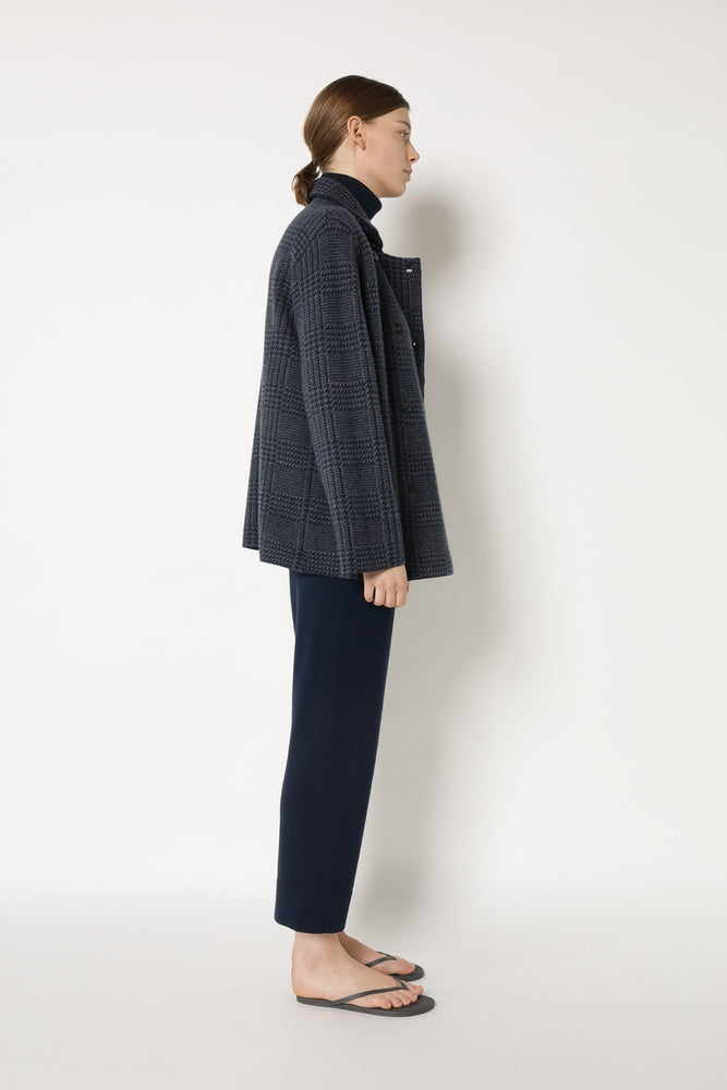 glencheck caban jacket