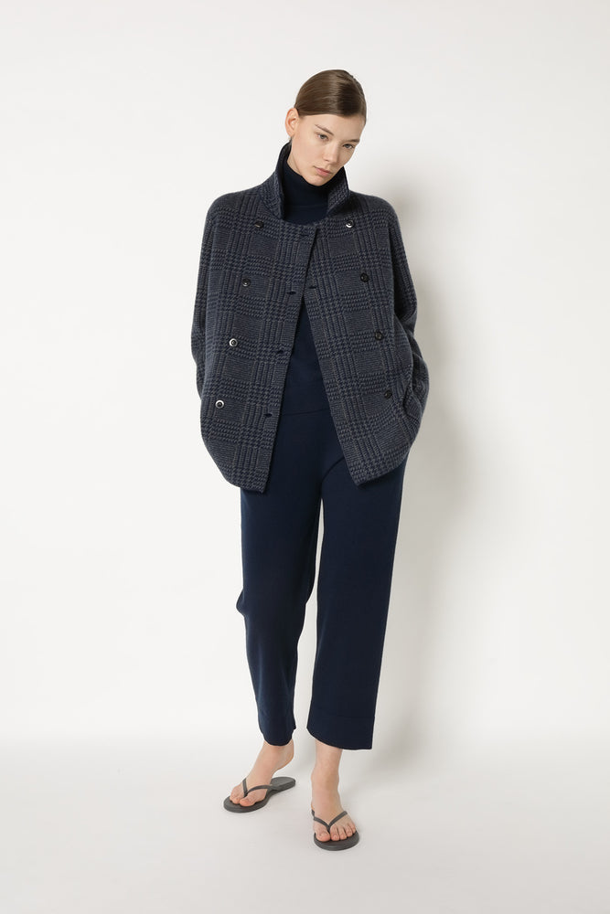 glencheck caban jacket