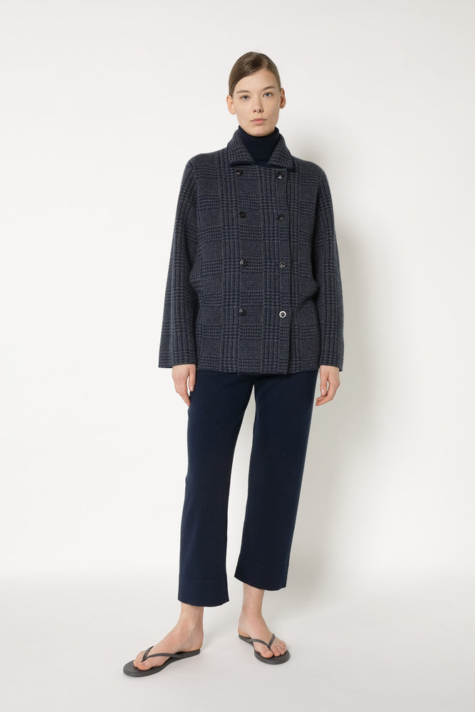glencheck caban jacket