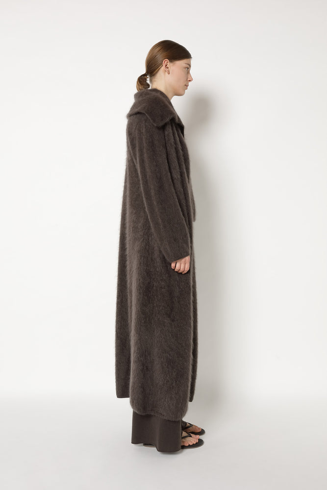 furry maxi coat