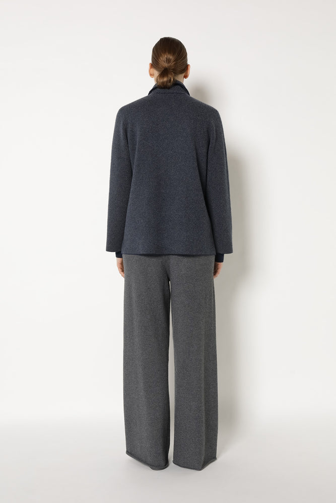 wide herringbone caban jacket