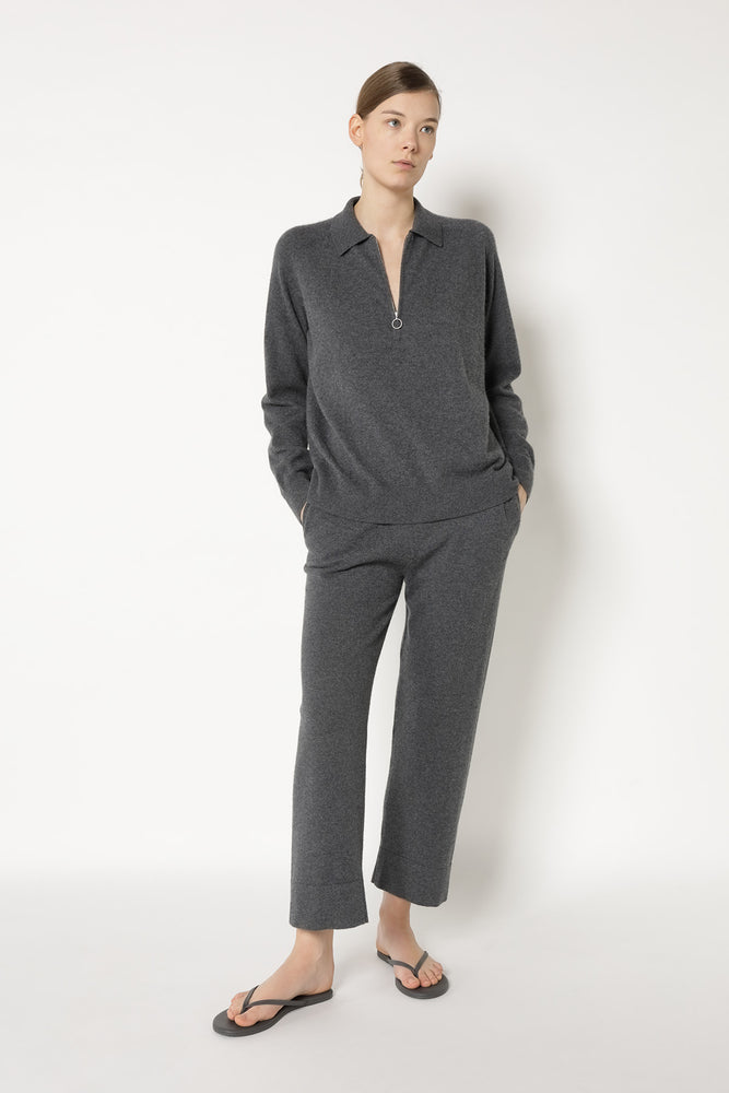 comfy zipped polo jumper