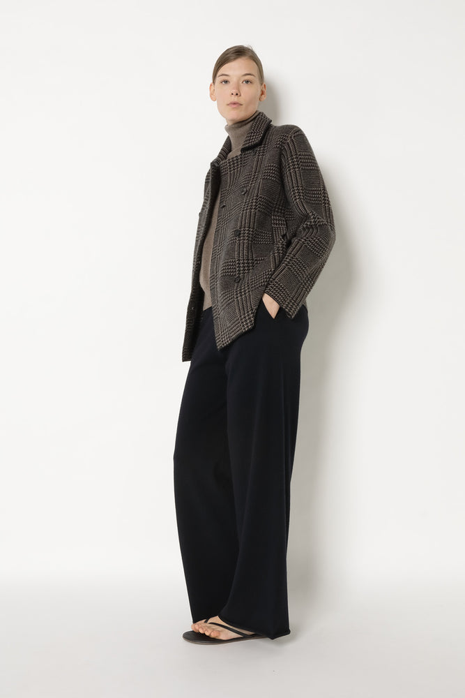 glencheck caban jacket