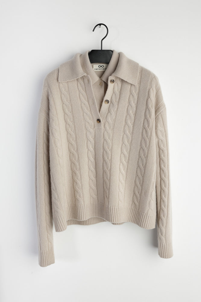 pure cable polo jumper