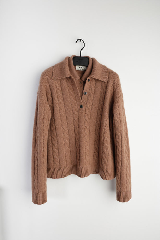 pure cable polo jumper