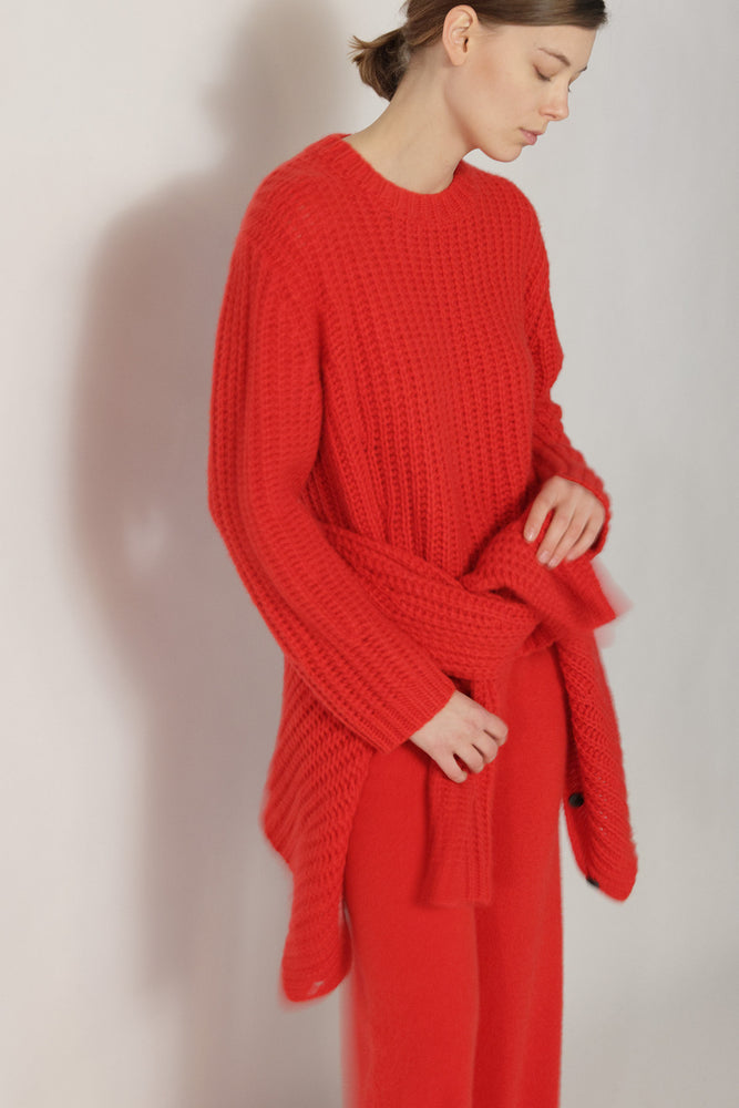 fluffy ripped crewneck