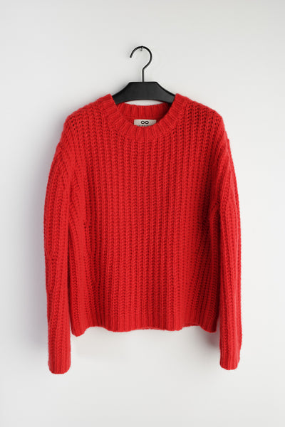 fluffy ripped crewneck