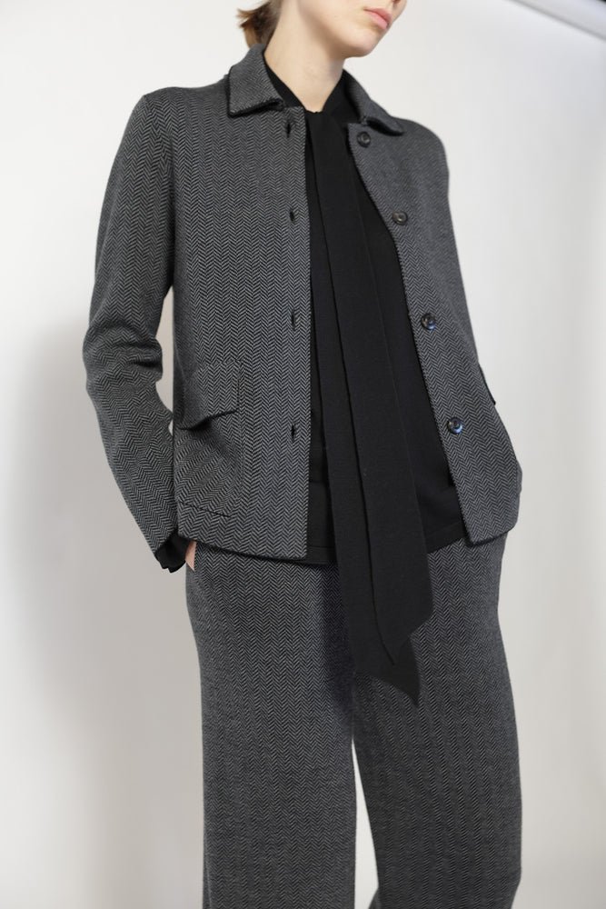 herringbone shirt jacket