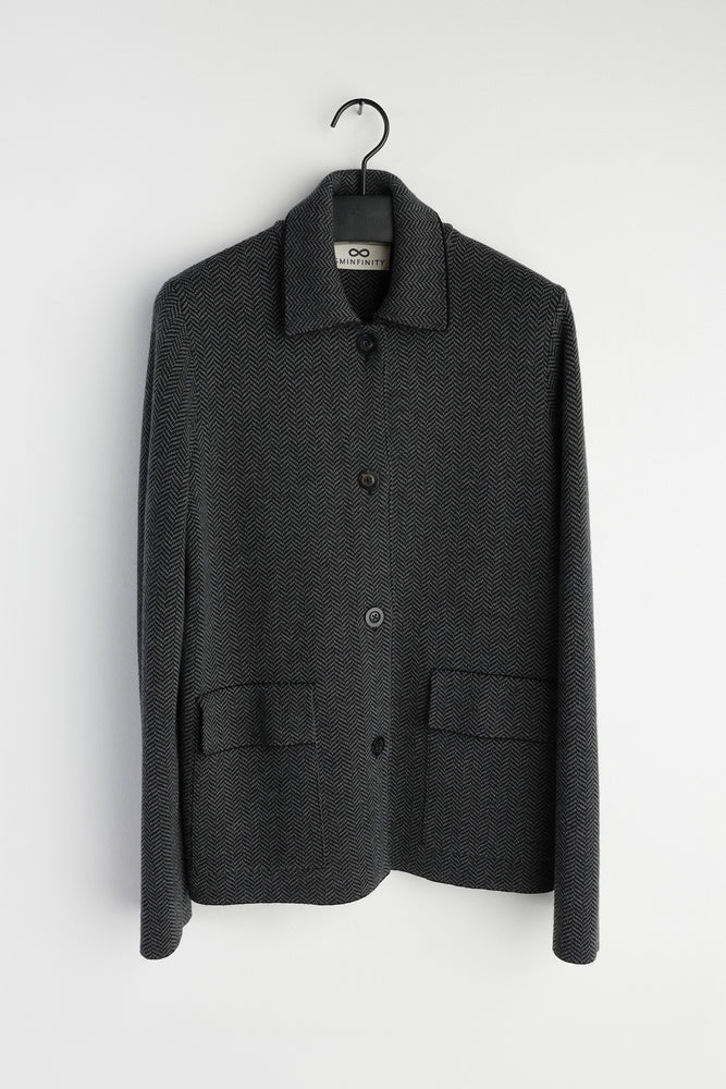 herringbone shirt jacket