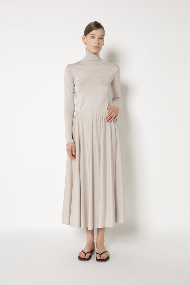 silky slip on circle skirt