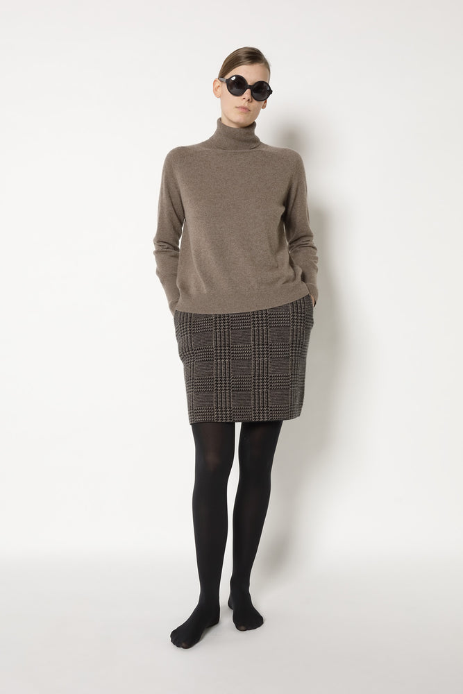 glencheck slip on skirt