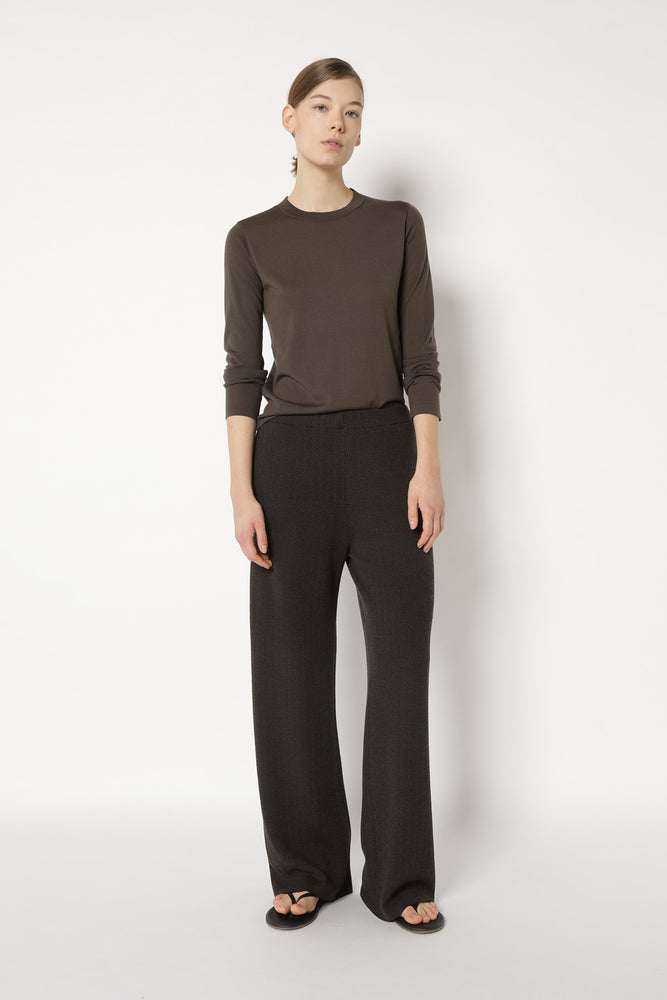 extrafine fitted crew jumper