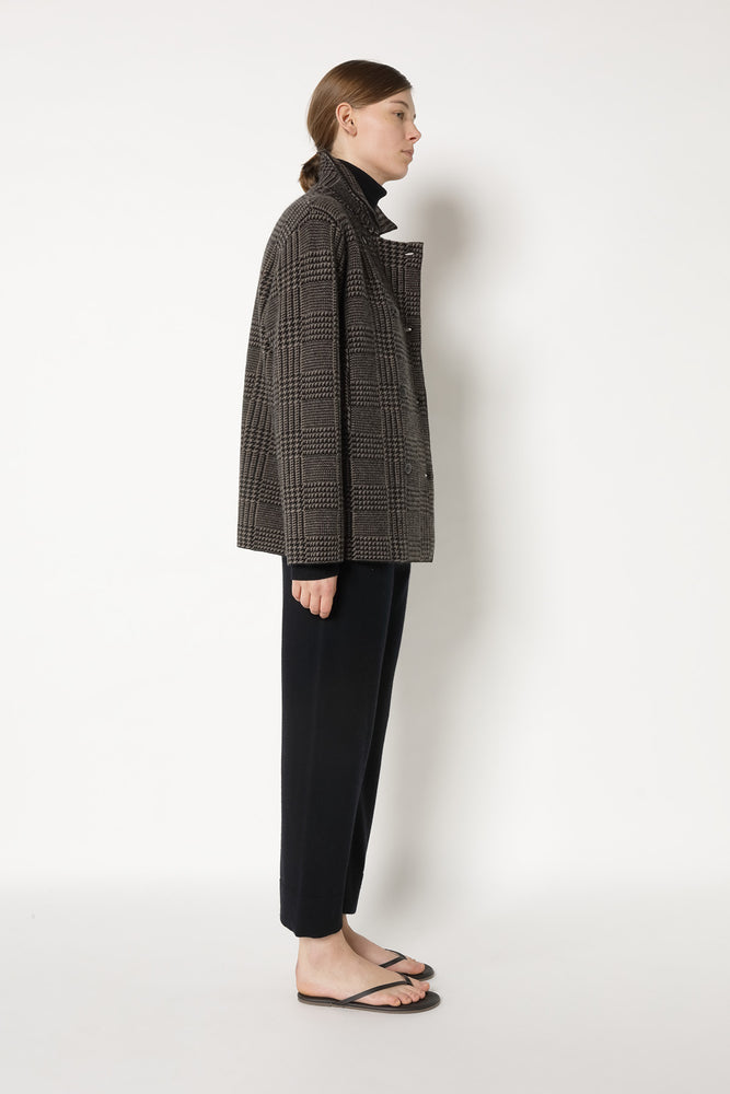 glencheck caban jacket