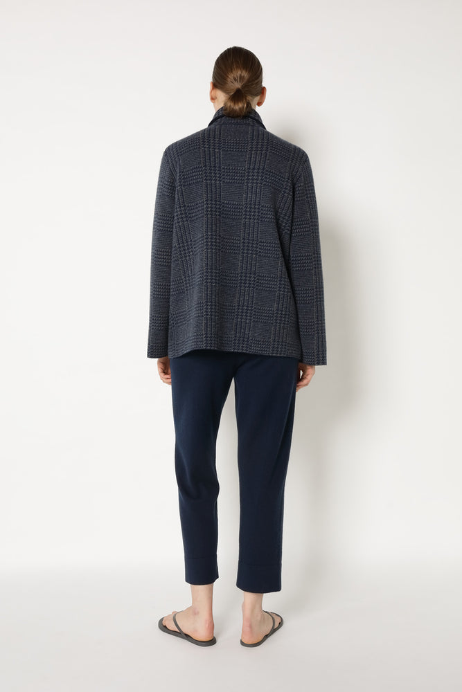 glencheck caban jacket