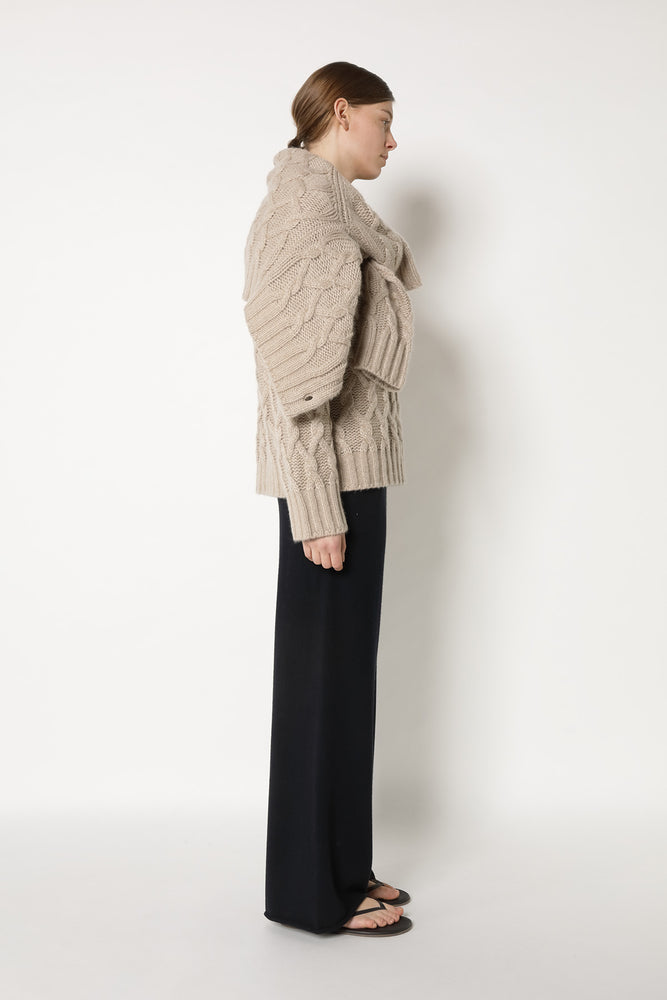 cosy argyle cable jumper