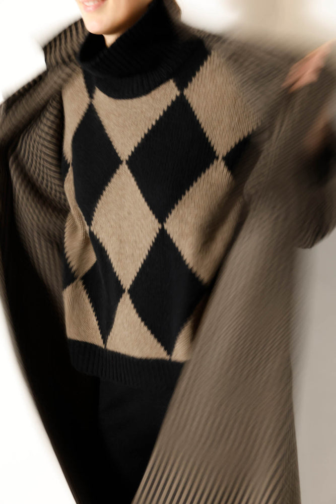 comfy argyle intarsia jumper